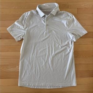 Lululemon Athletica White Polo Shirt Classic Design